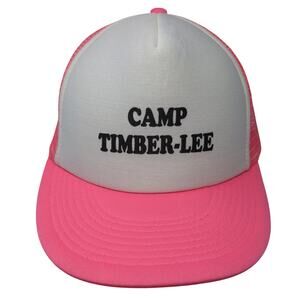 Camp Timber-Lee Snapback Mesh Back Trucker Hat Pink One Size Cobra